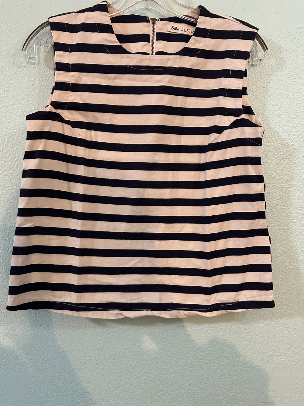 Navy and White Striped Sleeveless Camisole